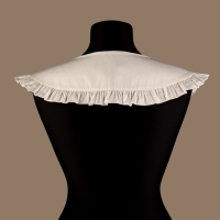 Воротник накладной, с отделкой из рюш, диаметр горловины = 43 см, 99 × 14 см, цвет айвори Воротник накладной, с отделкой из рюш, диаметр горловины = 43 см, 99 × 14 см, цвет айвори