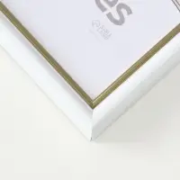 Фоторамка "Гамма" 21х30 см,  с подножкой, набор 3 шт, (пластиковый экран), белый