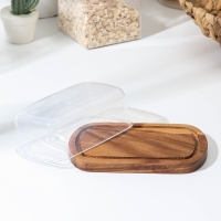 Маслёнка с крышкой, 17&times;11&times;9 см, акация