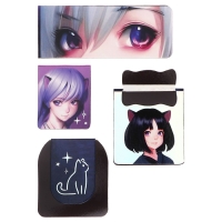 Закладки магнитные для книг, набор 4 штуки, MESHU "Neko" Закладки магнитные для книг, набор 4 штуки, MESHU "Neko"