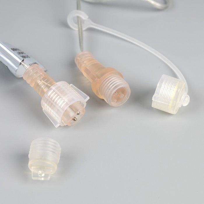 Гирлянда &laquo;Сосульки&raquo; 2.1 &times; 0.3 м, IP65, прозрачная нить, 216 LED, свечение белое с эффектом стекания, 24 В