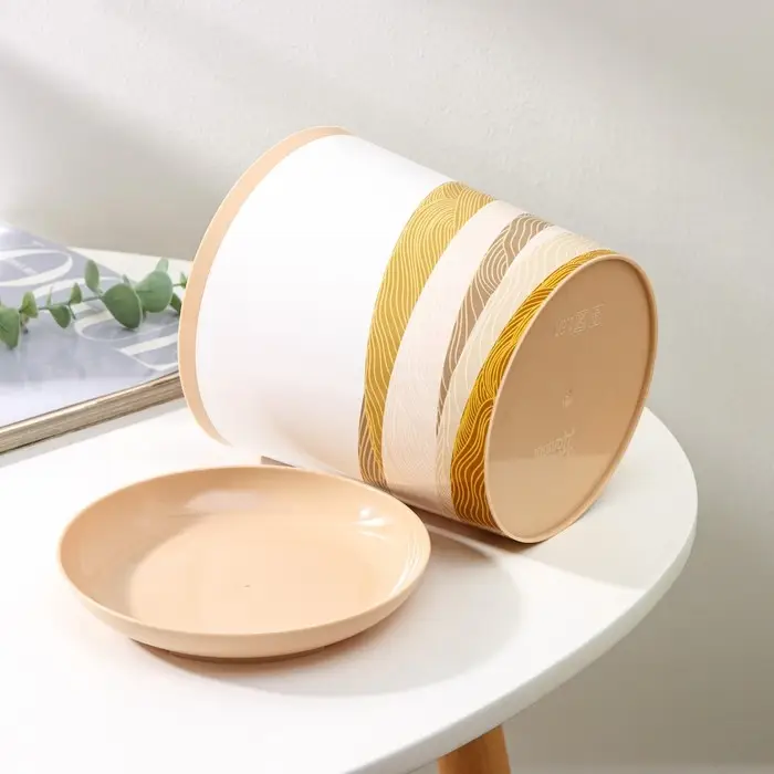 Горшок для цветов с поддоном Доляна &laquo;Каракум. Пустошь&raquo;, 1,6 л, d=14 см, h=15,5 см, пластиковый, цвет бежевый