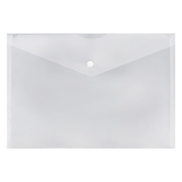 Набор папок-конвертов на кнопке А5 150мкм Calligrata  прозрачные, микс 5шт