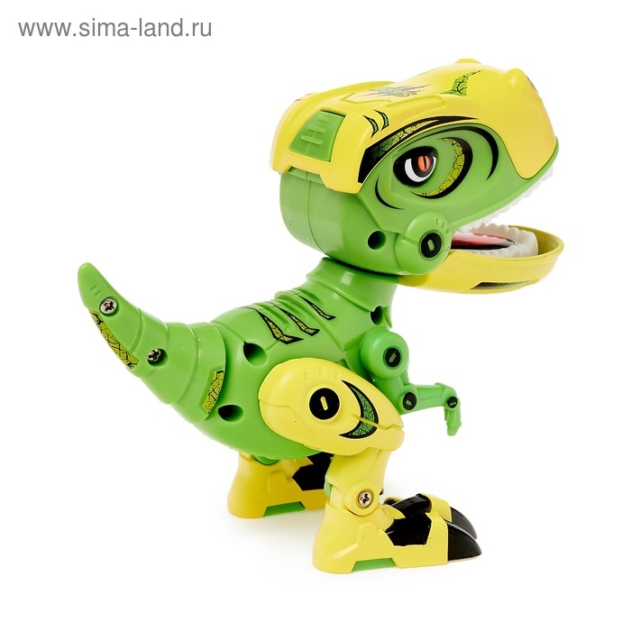 Робот динозавр &laquo;Минизаврик&raquo;, интерактивный: реагирует на касания, звук, свет, на батарейках, цвета МИКС