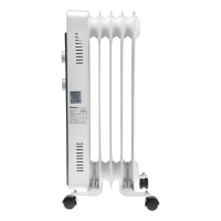 Обогреватель Centek CT-6221-5, масляный, напольный, 1000 Вт, 12.5 м&sup2;, 5 секций, бело-чёрный