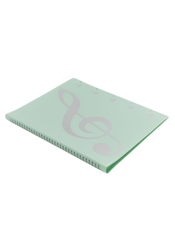 Нотная папка - 10 файлов 20 листов зеленая