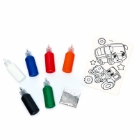 Набор для творчества &laquo;Раскрась витражики-машинки&raquo;, 20 шт. в пакете