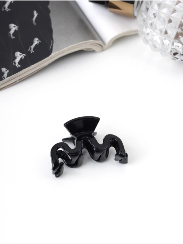 Набор для волос &laquo;Вивьен&raquo;, 2 резинки 5.5 см, 8 невидимок 5.5 см, краб 4.5 см, волна, чёрный