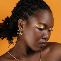 Серьги металл &laquo;Лучики&raquo; солнца, цвет золото