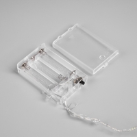 Гирлянда &laquo;Нить&raquo; 5 м роса с насадками &laquo;Перламутр&raquo;, IP20, нить серебристая, 50 LED, батарейки AAx2 (не в комплекте), 2 режима, свечение тёплое белое