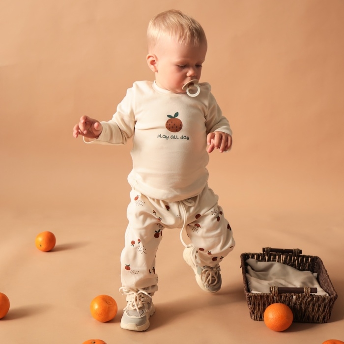 Штанишки Крошка Я Oranges р. 80-86, молочный Штанишки Крошка Я Oranges р. 80-86, молочный