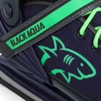 Коньки детские раздвижные BlackAqua, р. 31-34, для фитнеса, синие, зелёные