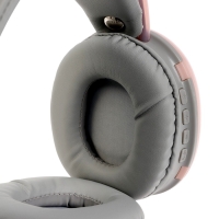 Наушники полноразмерные Mybit W-33, RGB подсветка, BT5.3, 800 мАч, Type-C, розовые