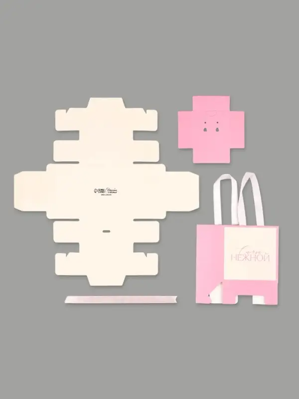 Коробка-пакет под бижутерию &laquo;Самой нежной&raquo;, 7.5 х 7.5 х 3.5 см