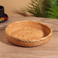Тарелка плетёная 24х24х5 см, ротанг