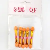 Набор аппликаторов для теней, двусторонние, 5 шт., 5.5 см, цвет розовый, золотой