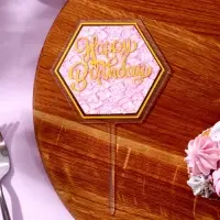 Топперы для торта &laquo;С днём рождения&raquo; 1 шт., кольцо для салфеток 1 шт., МИКС