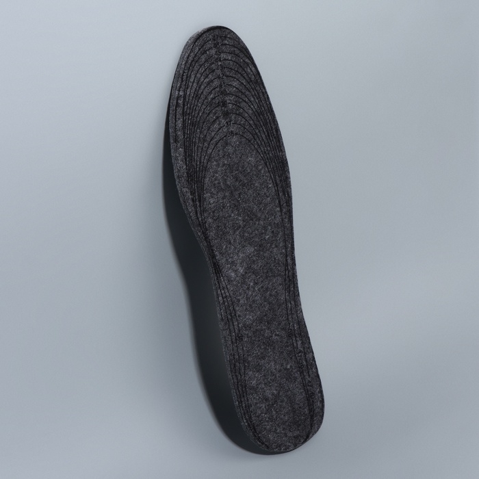 Стельки для обуви, утеплённые, универсальные, р-р RU до 46 (р-р Пр-ля до 47), 29 см, пара, цвет серый Стельки для обуви, утеплённые, универсальные, р-р RU до 46 (р-р Пр-ля до 47), 29 см, пара, цвет серый