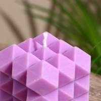 Свеча "Ромбики" 6х6х6 см, соевый воск МИКС Свеча "Ромбики" 6х6х6 см, соевый воск МИКС