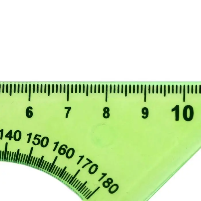 Треугольник Calligrata,12 см, 45&deg;, с транспортиром, пластик, прозрачный МИКС