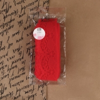 Кружево капроновое, 40 мм &times; 10 &plusmn; 1 м, цвет красный