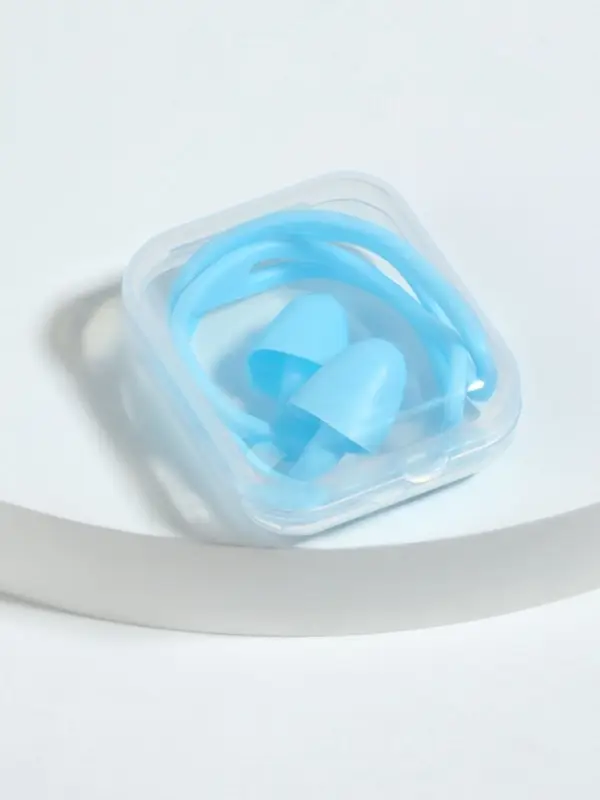 Беруши, 10&times;1.3 см, в футляре, пара, силиконовые, голубой