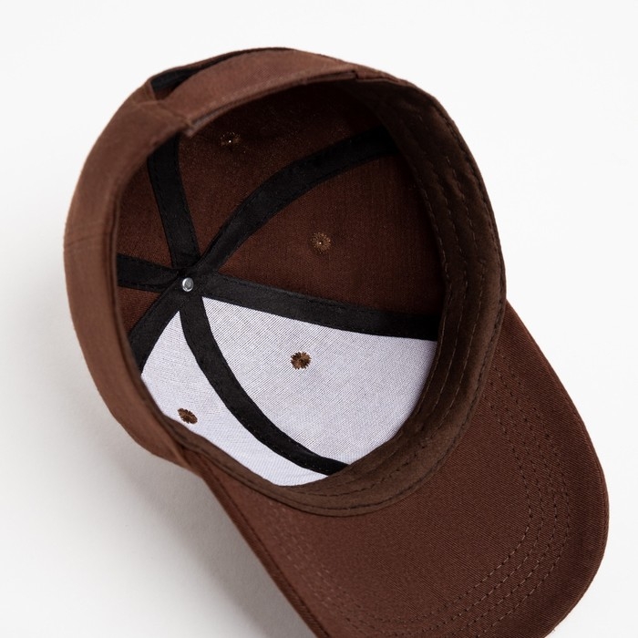 Кепка однотонная MINAKU, цвет коричневый, р-р 52-54 Кепка однотонная MINAKU, цвет коричневый, р-р 52-54