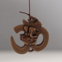 Музыка ветра металл от сглаза "Знак "ОМ" 5 трубочек h=55см