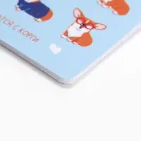 Блокнот А6, 32 л., софт тач, в точку &laquo;Корги&raquo;