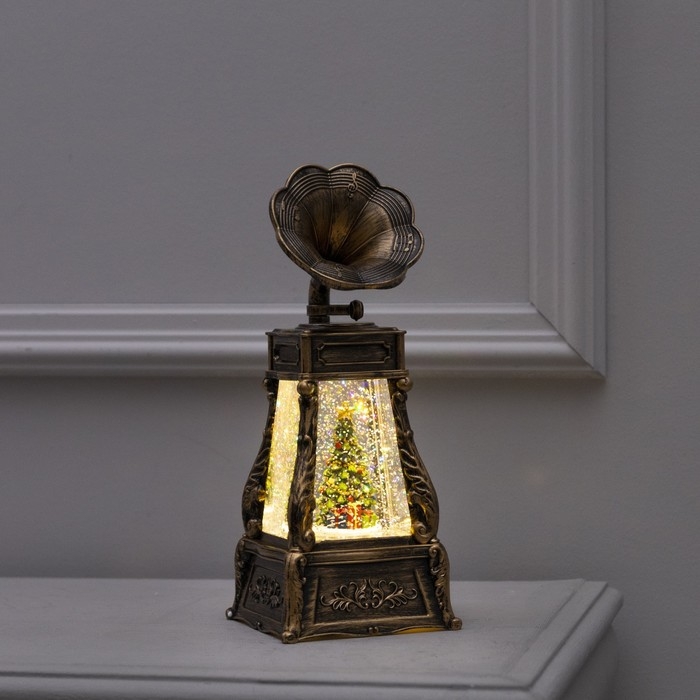 Светодиодная фигура «Граммофон с ёлкой» 11 × 28 × 11 см, пластик, батарейки ААх3 (не в комплекте), USB, свечение тёплое белое Светодиодная фигура «Граммофон с ёлкой» 11 × 28 × 11 см, пластик, батарейки ААх3 (не в комплекте), USB, свечение тёплое белое