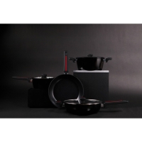 Ковш Magistro Flame, 2,3 л, d=20 см, h=8,8 см, с крышкой, антипригарное покрытие, индукция