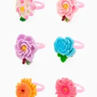 Кольцо &laquo;Выбражулька&raquo; цветы, форма МИКС, цветное, безразмерное