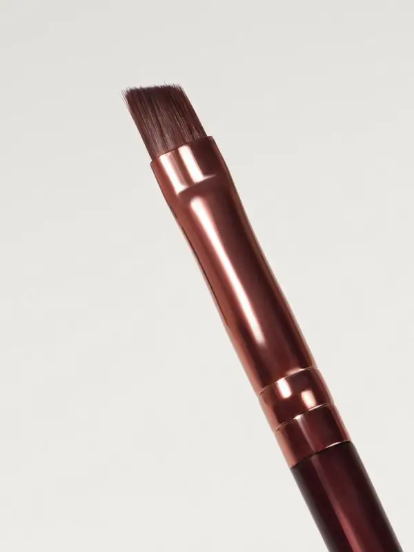 Кисть для макияжа &laquo;Brush COFFEE&raquo;, скошенная, 13 (&plusmn; 1) см, цвет коричневый/бронзовый