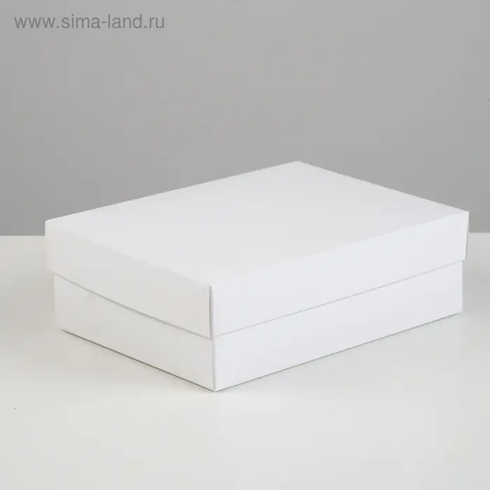 Коробка картонная без окна, белая, 16,5 х 12,5 х 5,2 см