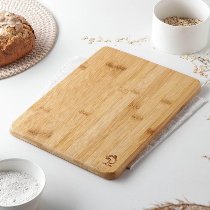 Менажница Доляна Striata, 3 секции, 32&times;23,5&times;1,2 см, бамбук