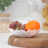 Ваза для хлеба и фруктов &laquo;Кубань. Сердце&raquo;, 18&times;4.5 см, белый, рисунок МИКС