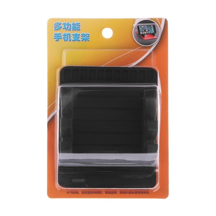 Коврик противоскользящий 12&times;9 см, с двойной подставкой, номер телефона, черный