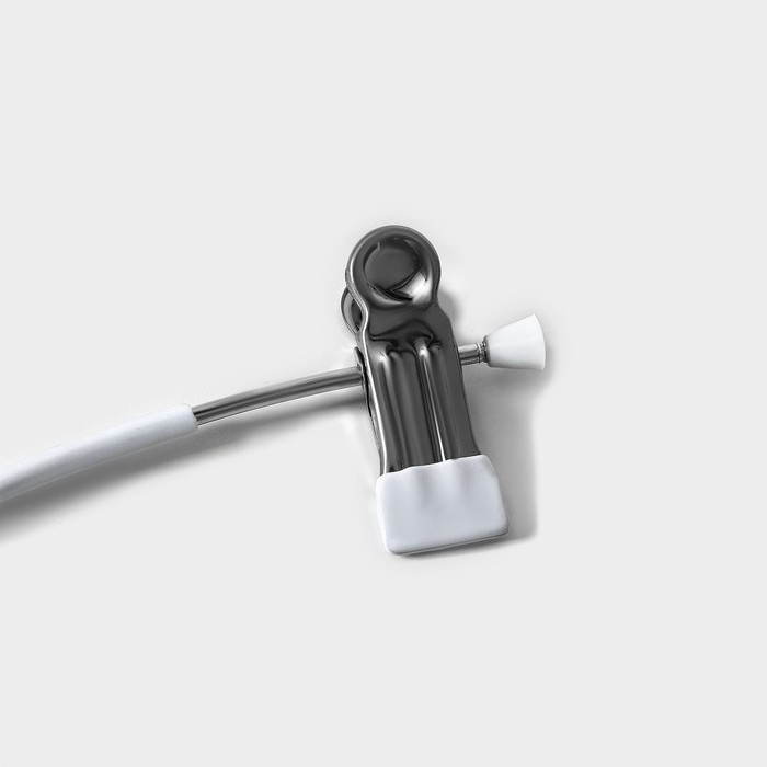 Вешалки для брюк и юбок с зажимами, 29&times;16 см, металл ПВХ покрытие, набор 10 шт, цвет белый