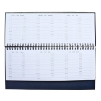 Планинг датированный 2024 года, 294 х 142 мм, 64 листа, на гребне, Attomex.Orion, твёрдая обложка бумвинил, блок 70 г/м2, синий