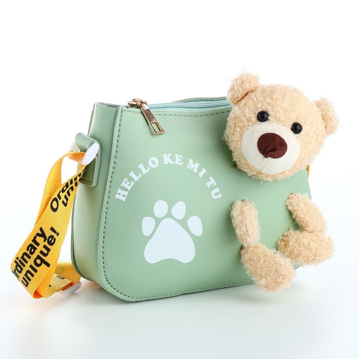 Сумка детская для девочки на молнии «Выбражулька», цвет зелёный Сумка детская для девочки на молнии «Выбражулька», цвет зелёный