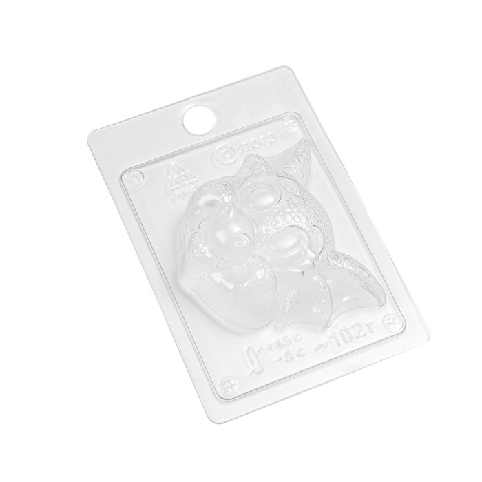 Форма для шоколада пластиковая &laquo;Голова дракона&raquo;, размер изделия 8,5&times;7,5&times;3 см, цвет прозрачный