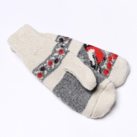 Варежки женские шерстяные, цвет белый, размер 20-22 Варежки женские шерстяные, цвет белый, размер 20-22