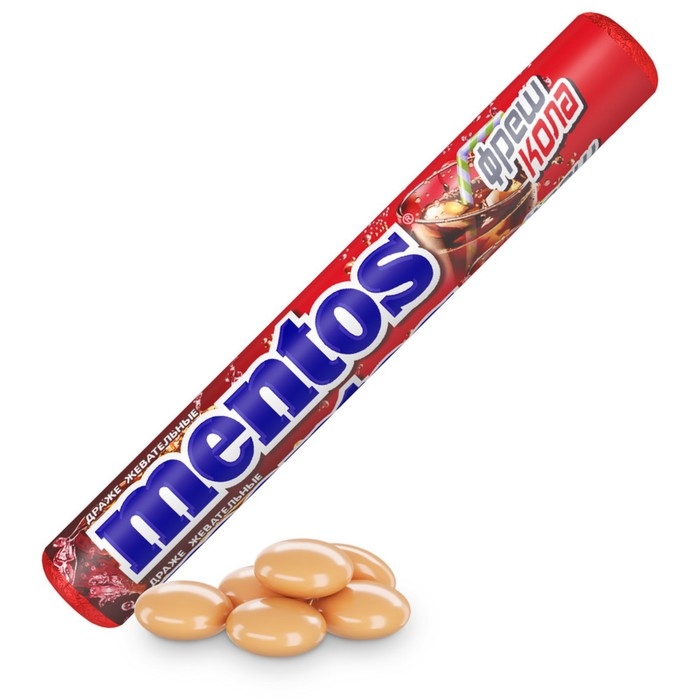 Жевательная конфета Mentos со вкусом колы, 37,5 г