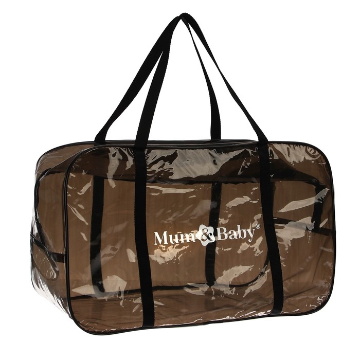 Набор сумок в роддом, 3 шт., цвет прозрачный/черный, M&B