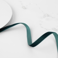 Лента бархатная, 10 мм, 18 &plusmn; 1 м, цвет изумрудный №34