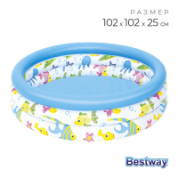 Бассейн надувной &laquo;Океан&raquo;, 102 х 25 см, от 2 лет, 51008 Bestway