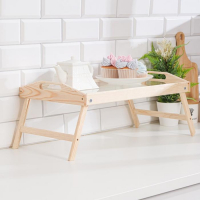 Столик для завтрака складной, 50&times;30см, с ручками, стекло