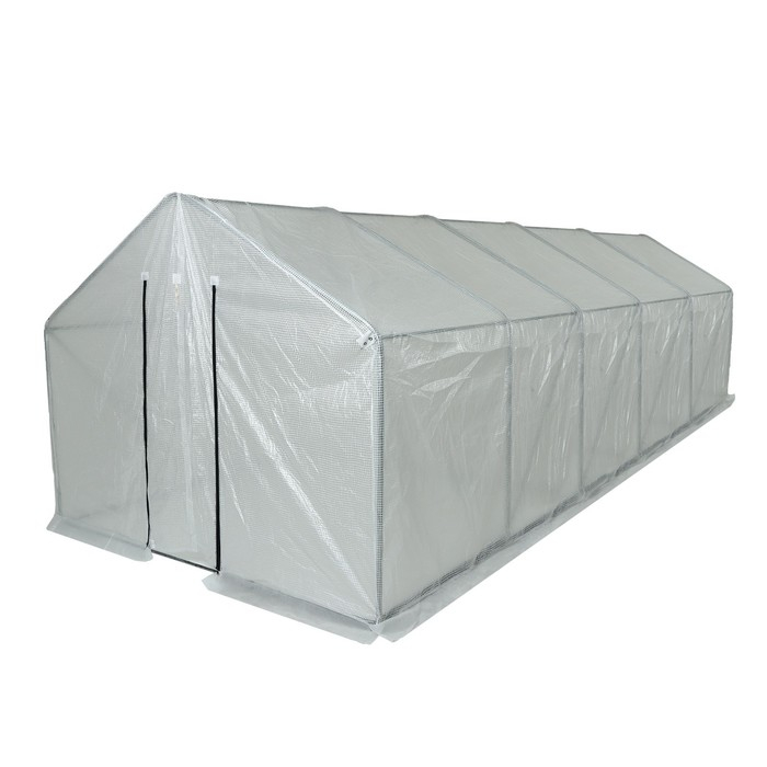 Теплица, 6,1 &times; 2,45 &times; 2,1 м, оцинкованный металл, профиль d = 25 мм, чехол из армированной плёнки 120 мкм