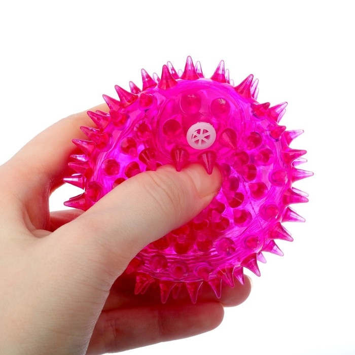 Мяч детский резиновый световой &laquo;Зверятки&raquo;, цвета МИКС, в шоубоксе