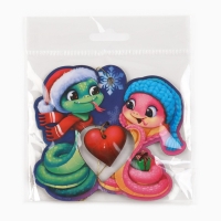 Ёлочная игрушка новогодняя &laquo;Сердечко&raquo;, на Новый год, 8,8 х 9,8 см